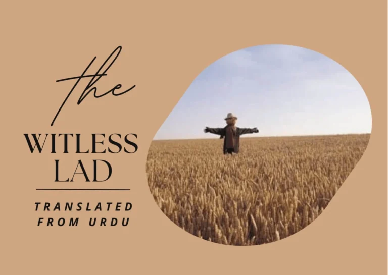 𝘕𝘰, 𝘯𝘰! 𝘐 𝘸𝘰𝘯’𝘵 𝘴𝘶𝘤𝘤𝘶𝘮𝘣 𝘵𝘰 𝘵𝘩𝘢𝘵…— The Witless Lad by Salma Sanam - Urdu Short Stories - Urdu Literature