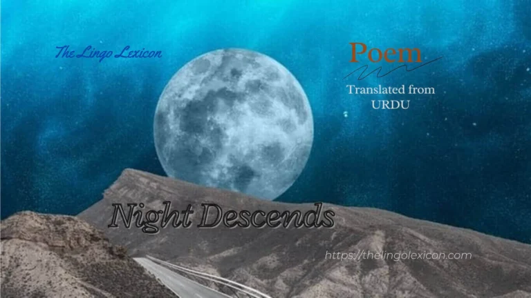 𝘉𝘦𝘢𝘳𝘪𝘯𝘨 𝘵𝘩𝘦 𝘸𝘦𝘪𝘨𝘩𝘵 𝘰𝘧 𝘴𝘰𝘭𝘪𝘵𝘶𝘥𝘦,,... Night Descends by Nasir Karim - Urdu Literature - Urdu Poetry