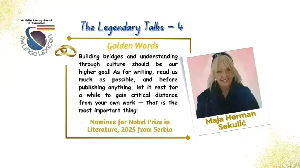 THE_LEGENDARY_TALKS_Exclusive_Interview_with_Dr._Maja_Herman_Sekulić _Nominee_for_Nobel_Prize_Literature_2025_from_Serbia_by_Maja_Milojković_Editor_AREA_FELIX_Serbia
