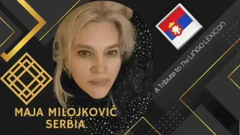 Tribute to The LINGO LEXICON by Maja Milojković - Poetess - Serbia - Editor - AREA FELIX - Serbia