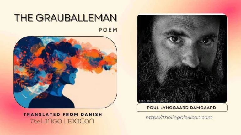 Halibut — POEM by Poul Lynggaard Damgaard - Danish Literature - Danish Poetry 𝘛𝘩𝘦 𝘎𝘳𝘢𝘶𝘣𝘢𝘭𝘭𝘦𝘮𝘢𝘯 𝘢𝘯𝘥 𝘐 𝘩𝘢𝘷𝘦 𝘥𝘪𝘴𝘵𝘢𝘯𝘤𝘦𝘥 𝘰𝘶𝘳𝘴𝘦𝘭𝘷𝘦𝘴 𝘧𝘳𝘰𝘮 𝘦𝘢𝘤𝘩 𝘰𝘵𝘩𝘦𝘳, 𝘣𝘶𝘵 𝘸𝘦 𝘩𝘢𝘷𝘦 𝘢𝘭𝘴𝘰 𝘤𝘰𝘮𝘦 𝘤𝘭𝘰𝘴𝘦𝘳 𝘵𝘰 𝘦𝘢𝘤𝘩 𝘰𝘵𝘩𝘦𝘳. 𝘐𝘵 𝘥𝘰𝘦𝘴𝘯’𝘵 𝘮𝘢𝘵𝘵𝘦𝘳 𝘸𝘩𝘦𝘳𝘦 𝘸𝘦 𝘤𝘰𝘮𝘦 𝘧𝘳𝘰𝘮. .... Read full poem in The LINGO LEXICON