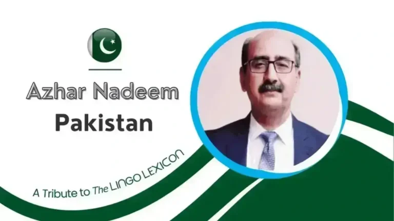 Tribute to The LINGO LEXICON by Azhar Nadeem - Urdu Poet - Pakistan