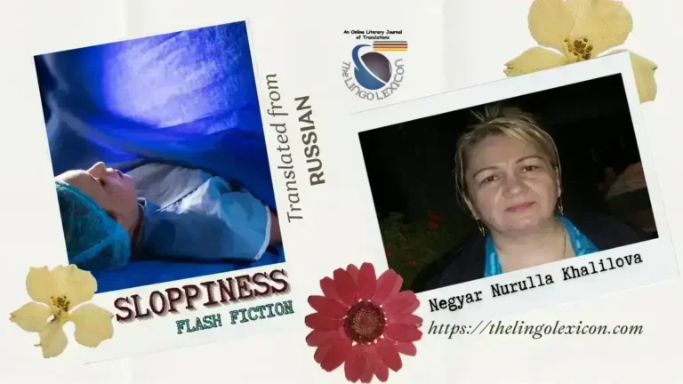 SLOPPINESS by Negyar Nurulla Khalilova - Russian Literature - Russian Fiction - Russian Flash Fiction