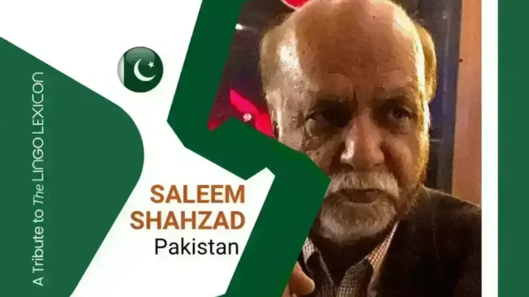 Tribute to The LINGO LEXICON by Saleem Shahzad - Urdu - Punjabi - Saraiki Poet and Writer- Pakistan