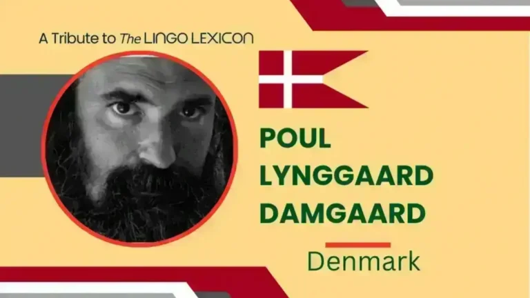 Tribute to the LINGO LEXICON by Poul Lynggaard Damgaard - Danish Poet - Denmark