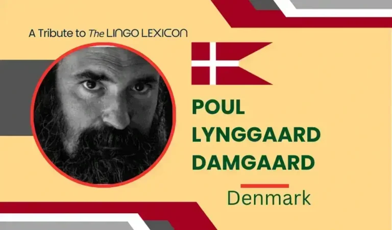 Tribute to the LINGO LEXICON by Poul Lynggaard Damgaard - Danish Poet - Denmark